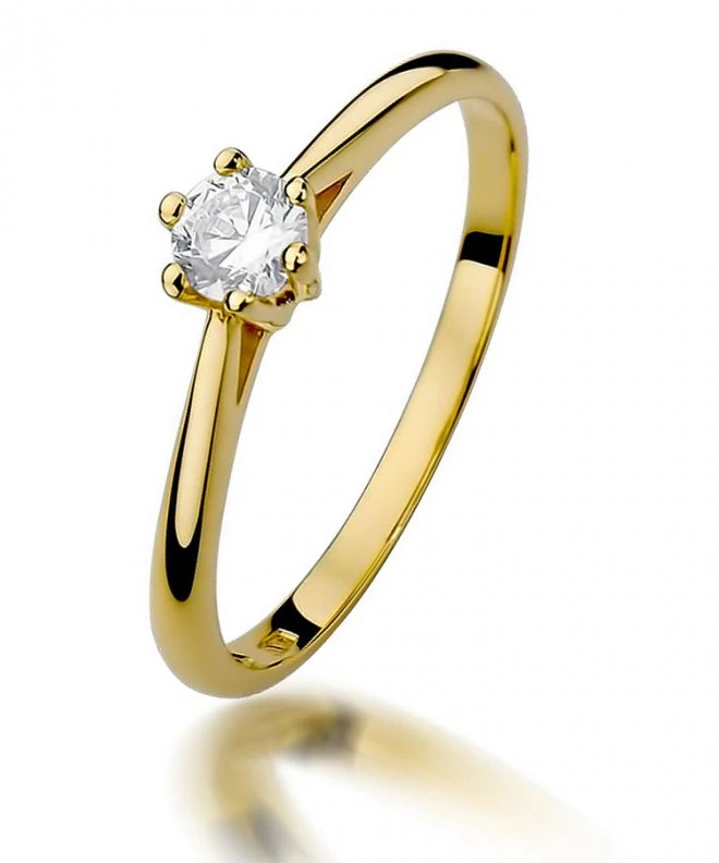 Pierścionek Bonore Simple Carimateze złota próby 585 z diamentem 0,15 ct 86167