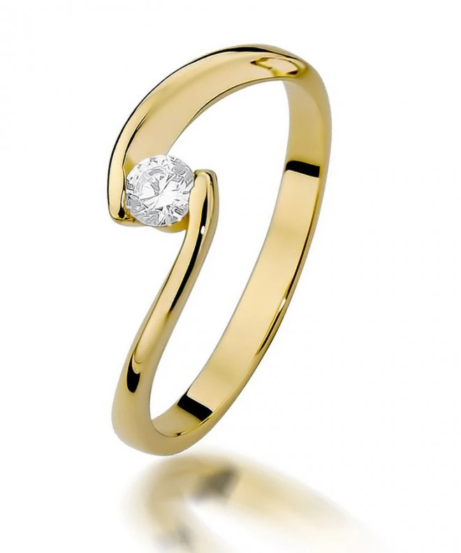 Pierścionek Bonore Elegant Carlazzoze złota próby 585 z diamentem 0,15 ct 86168