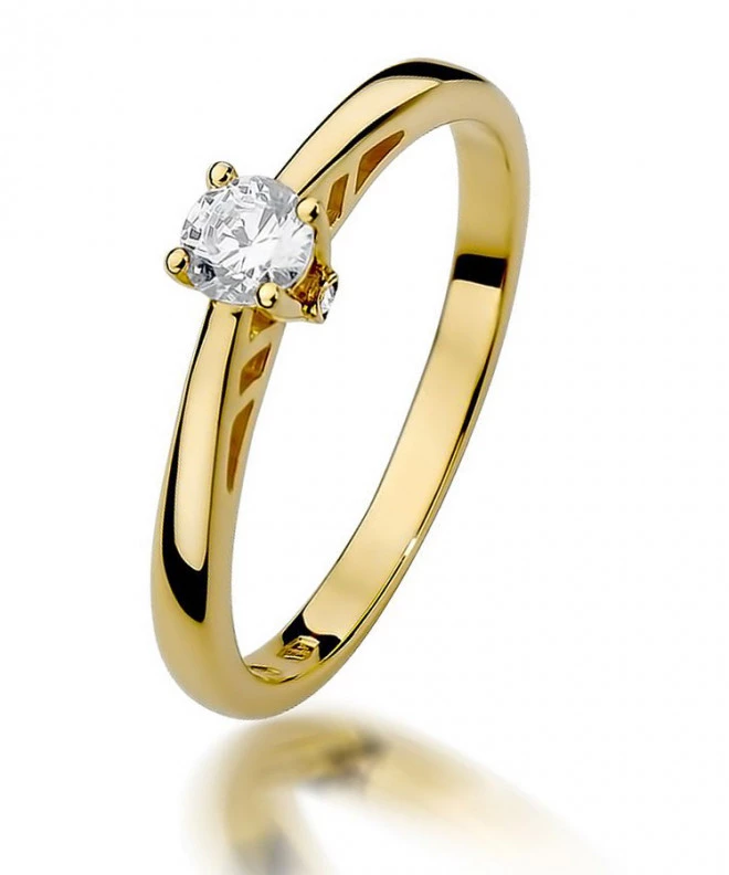 Pierścionek Bonore Elegant Villongoze złota próby 585 z diamentem 0,24 ct 88238