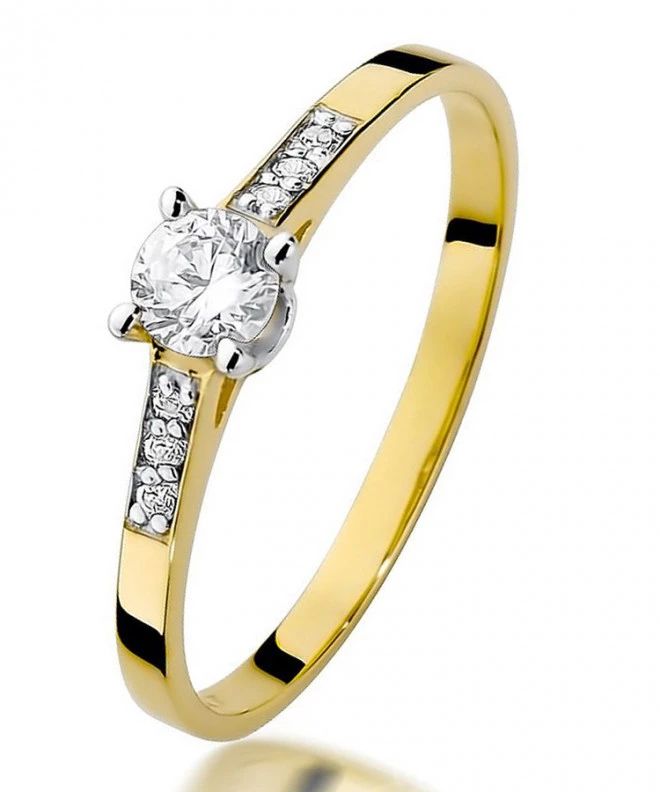 Pierścionek Bonore Crystal Agnosineze złota próby 585 z diamentem 0,15 ct 88239