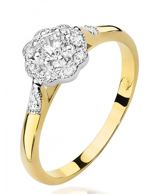 Pierścionek Bonore Blossom Palestroze złota próby 585 z diamentem 0,23 ct 89270