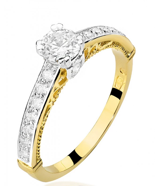 Pierścionek Bonore Crystal Terzolasze złota próby 585 z diamentem 0,3 ct 91327