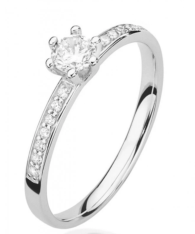 Pierścionek Bonore Crystal Barassoz białego złota próby 585 z diamentem 0,25 ct 116212