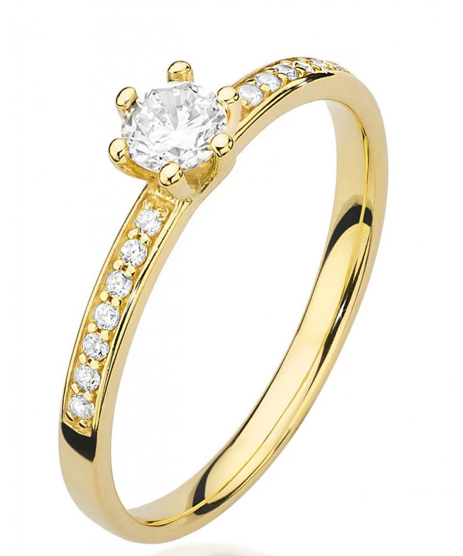 Pierścionek Bonore Crystal Ceresaraze złota próby 585 z diamentem 0,25 ct 89286