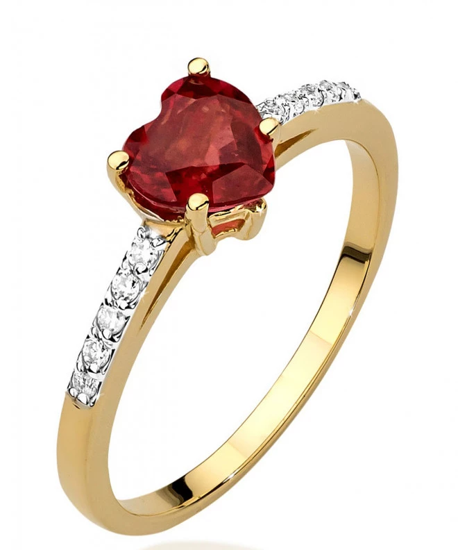 Pierścionek Bonore Love Bagnacavalloze złota próby 585 z rubinem 1,1 ct 96453