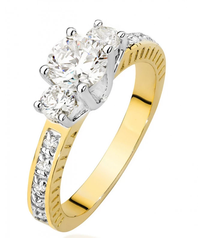 Pierścionek Bonore Crystal Saint-Marcelze złota próby 585 z diamentem 1 ct 92359