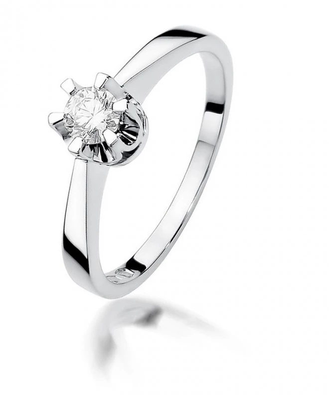 Pierścionek Bonore Elegant Varazzez białego złota próby 585 z diamentem 0,25 ct 114097
