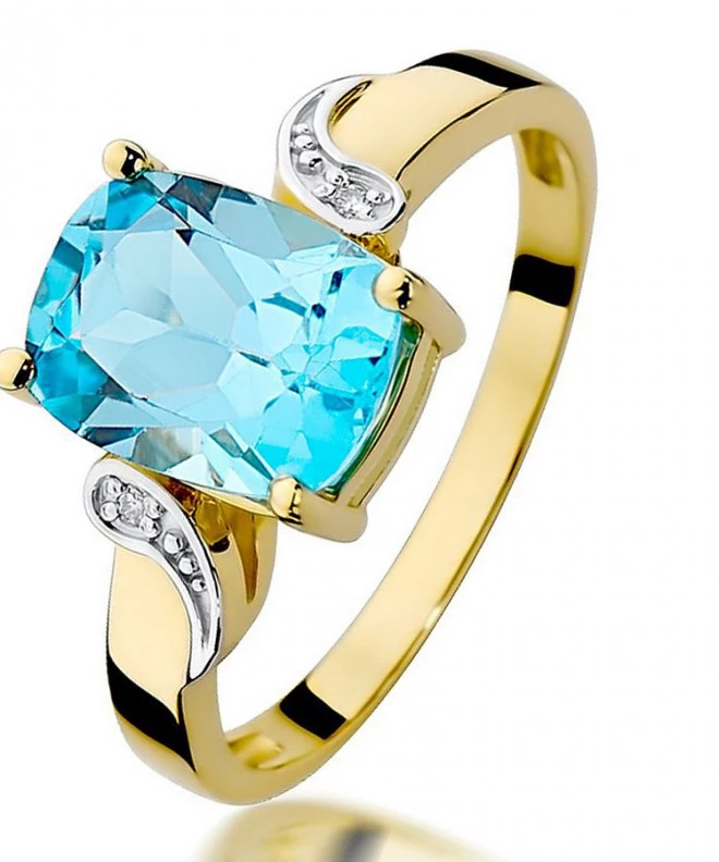 Pierścionek Bonore Crystal Montesilvanoze złota próby 585 z topazem 2,4 ct 101703