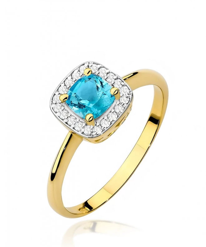 Pierścionek Bonore Crystal Casalbordinoze złota próby 585 z topazem 0,7 ct 102694