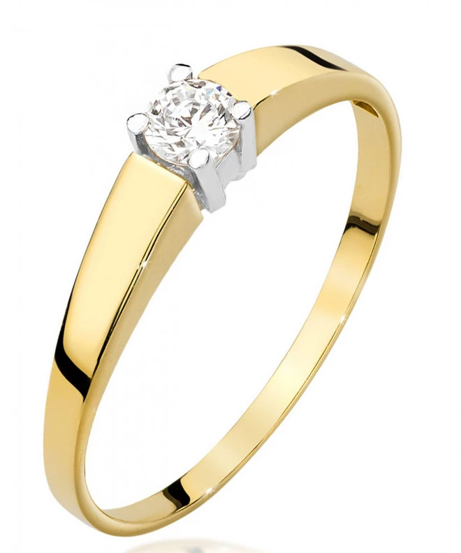 Pierścionek Bonore Elegant Concesioze złota próby 585 z diamentem 0,25 ct 88246