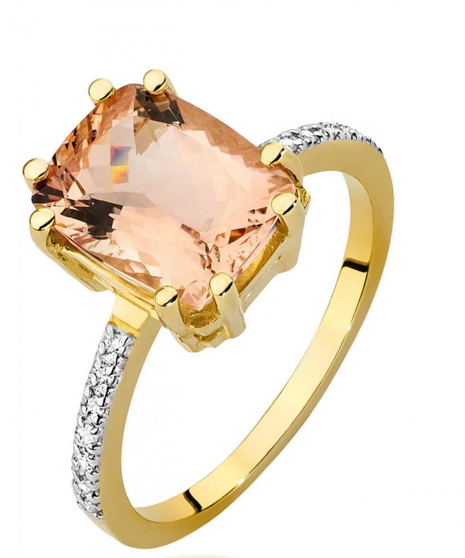 Pierścionek Bonore Basic Trecentaze złota próby 585 z morganitem 2,8 ct 94400