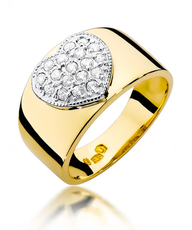 Pierścionek Bonore ze Złota próby 585 z diamentem 0,26 ct 156702