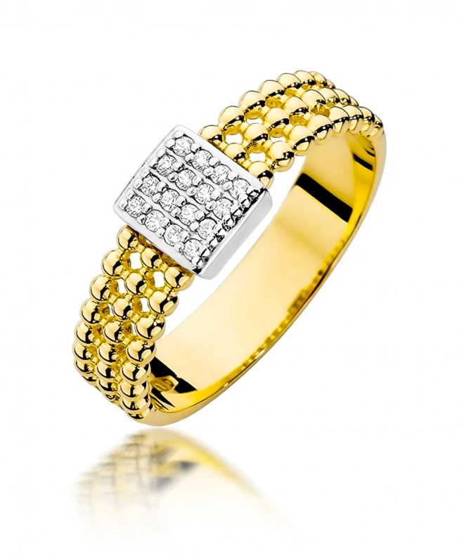 Pierścionek Bonore ze Złota próby 585 z diamentem 0,08 ct 156704