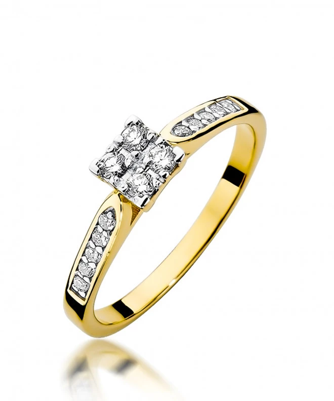 Pierścionek Bonore ze Złota próby 585 z diamentem 0,16 ct 157715