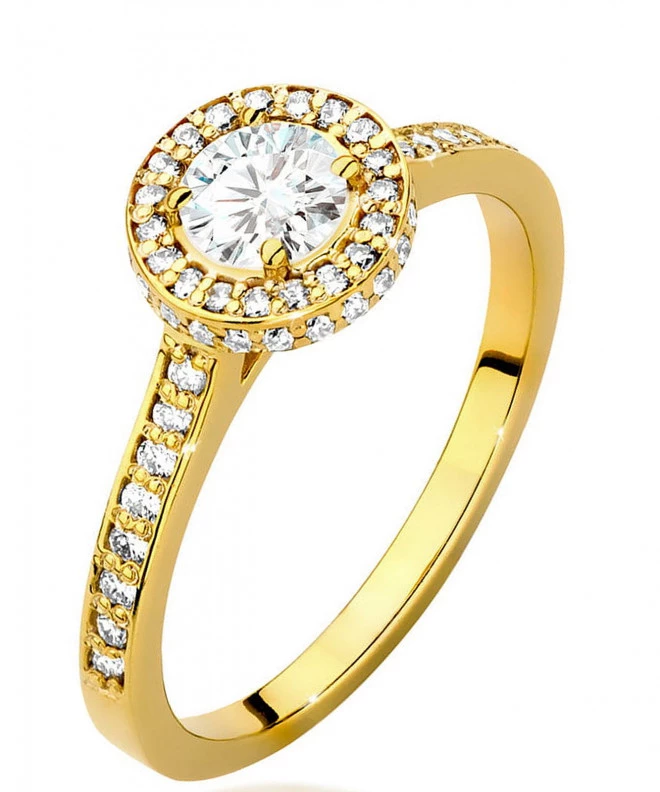 Pierścionek Bonore Crystal Brenzoneze złota próby 585 z diamentem 0,5 ct 91335