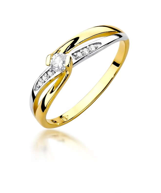 Pierścionek Bonore ze Złota próby 585 z diamentem 0,13 ct 158724