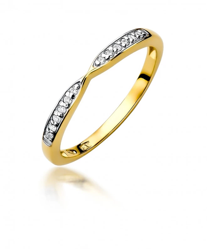 Pierścionek Bonore ze Złota próby 585 z diamentem 0,1 ct 158738