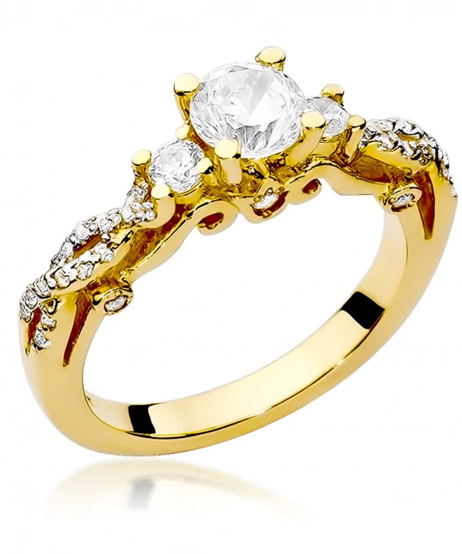 Pierścionek Bonore ze Złota próby 585 z diamentem 0,84 ct 150032