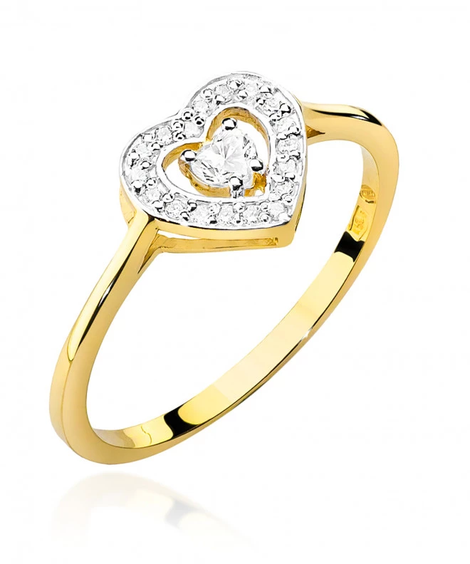 Pierścionek Bonore ze Złota próby 585 z diamentem 0,19 ct 159747