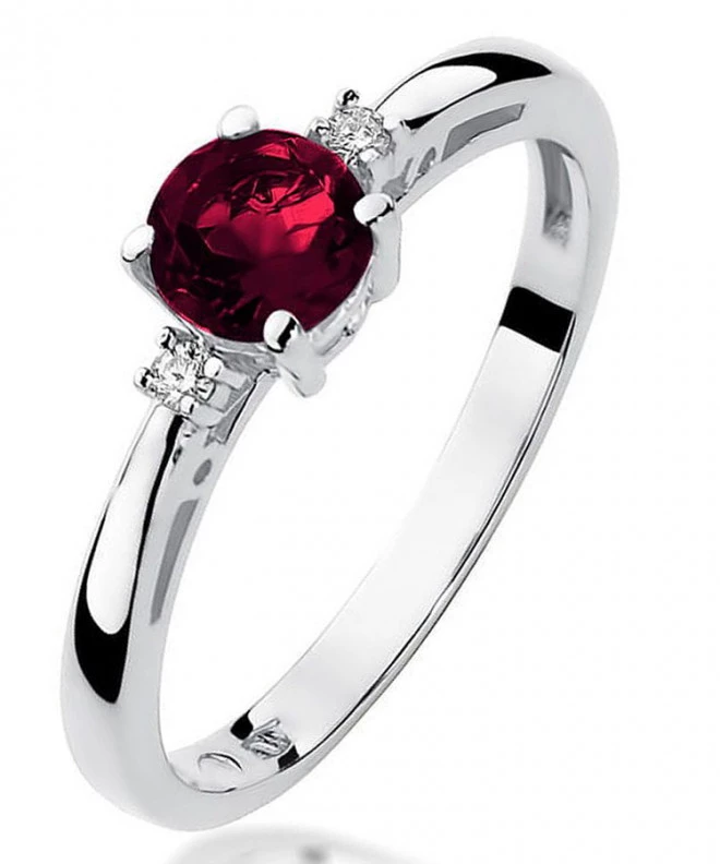 Pierścionek Bonore Midnight Fresonaraz białego złota próby 585 z granatem 0,5 ct 120312