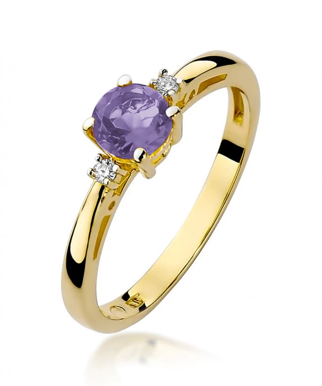 Pierścionek Bonore Midnight Cantoiraze złota próby 585 z ametystem 0,5 ct 79445
