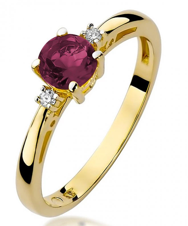 Pierścionek Bonore Simple Pieve D'Olmize złota próby 585 z rubinem 0,6 ct 94424