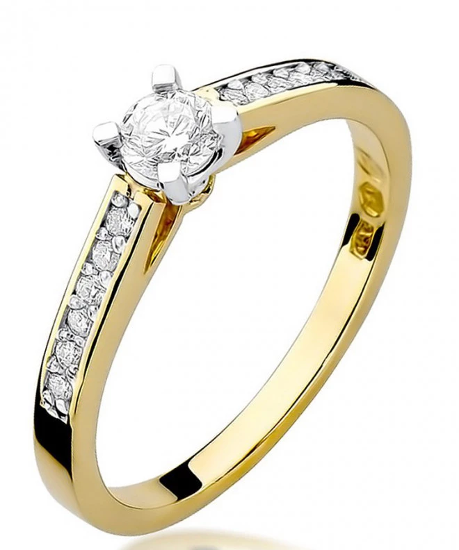 Pierścionek Bonore Crystal Drizzonaze złota próby 585 z diamentem 0,3 ct 89279
