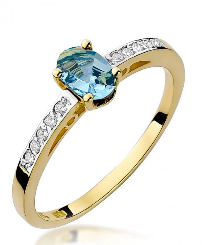 Pierścionek Bonore Crystal Montefortinoze złota próby 585 z topazem 0,5 ct 101668