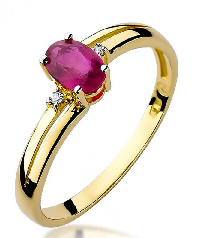 Pierścionek Bonore Simple Lodi Vecchioze złota próby 585 z rubinem 0,6 ct 95424