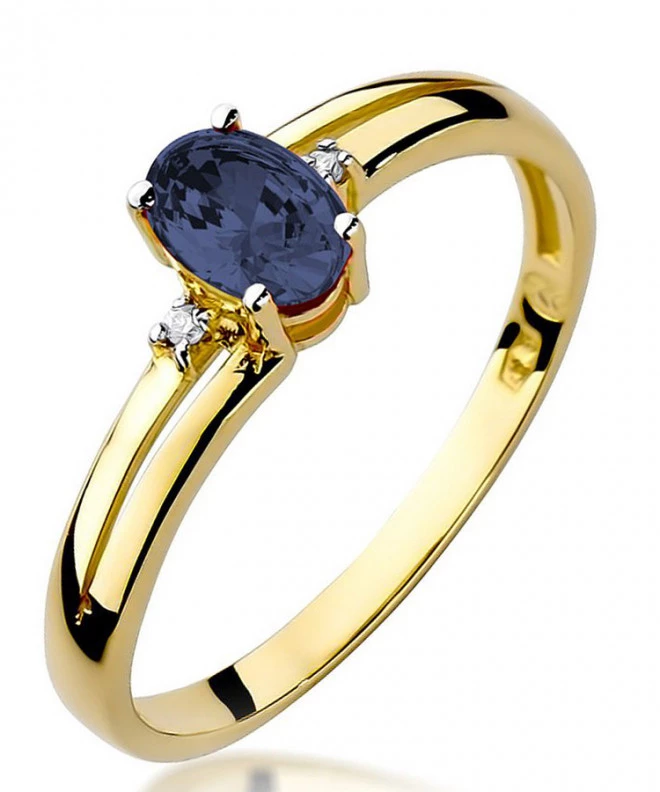 Pierścionek Bonore Crystal Piacenzaze złota próby 585 z szafirem 0,7 ct 96480