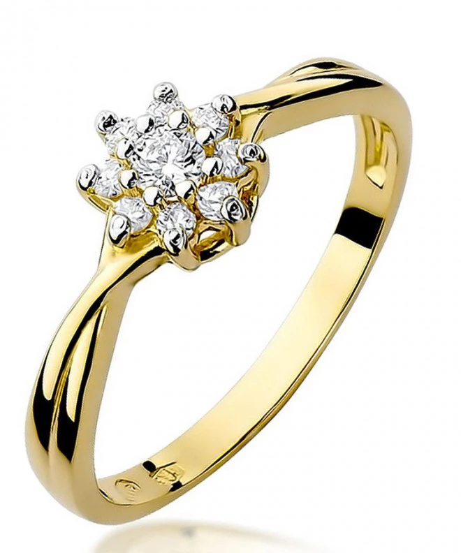 Pierścionek Bonore Crystal Sedrianoze złota próby 585 z diamentem 0,1 ct 87218
