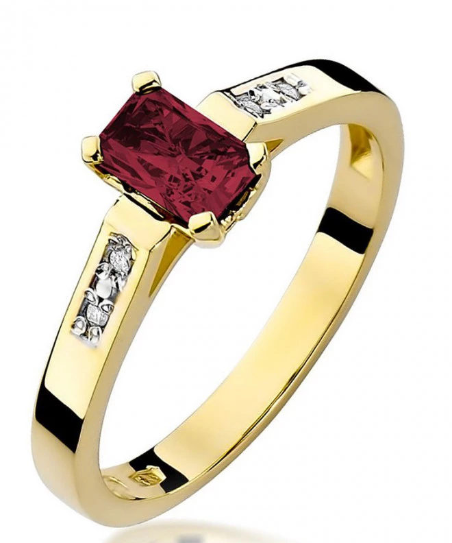 Pierścionek Bonore Basic Pieve Tesinoze złota próby 585 z rubinem 0,8 ct 95431