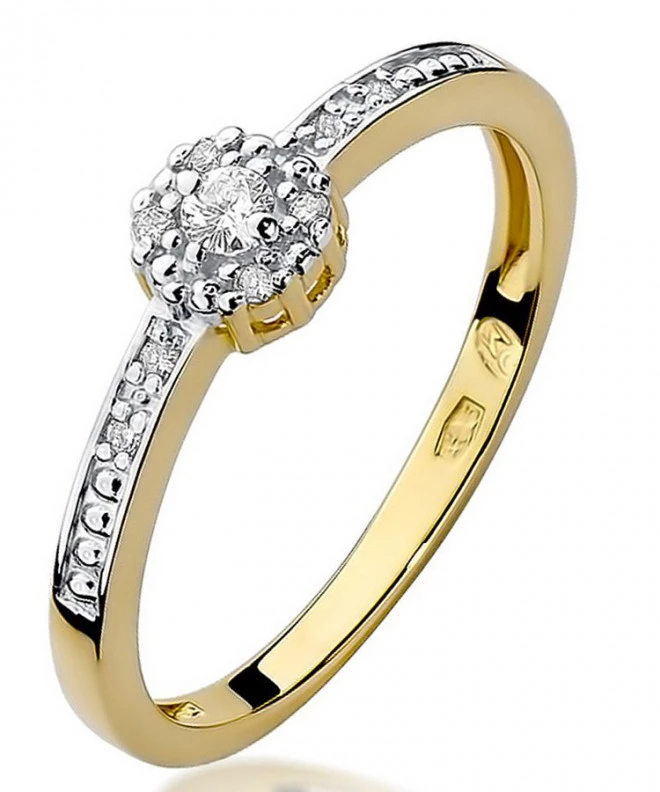 Pierścionek Bonore Crystal Valgranaze złota próby 585 z diamentem 0,02 ct 82084