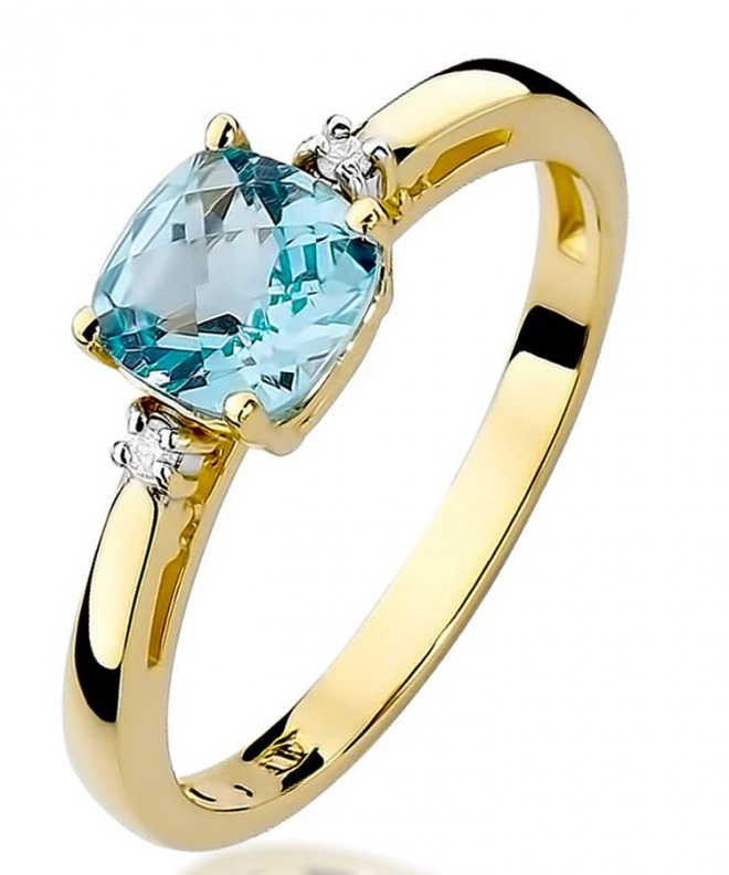 Pierścionek Bonore Midnight Bellegraze złota próby 585 z topazem 1,1 ct 100656