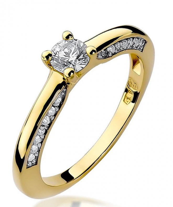 Pierścionek Bonore Crystal Olginateze złota próby 585 z diamentem 0,3 ct 90290