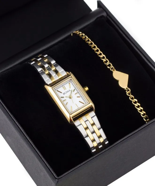 Zegarek damski BOWA Paris White Silver-Gold Steel 20 Gift Set PS194-54-148S-419-02