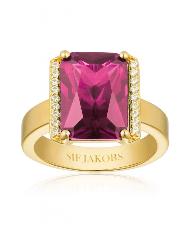 Pierścionek Sif Jakobs Roccanova Srebro 925 + Złoto 18K SJ-R42267-PKCZ-YG-54