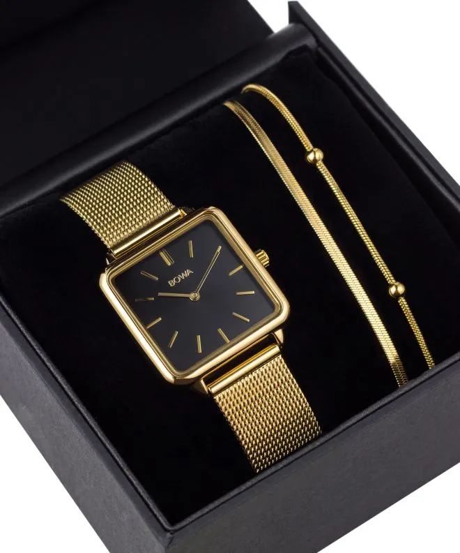 Zegarek damski BOWA Vienna Black Gold Mesh 29 Gift Set VI294-14-164M-419-01