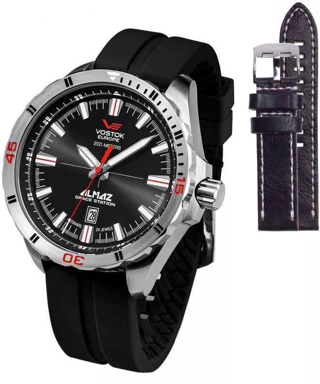 Zegarek męski Vostok Almaz Space Station Automatic Limited Edition + pasek Vostok NH35A-320A258-2940