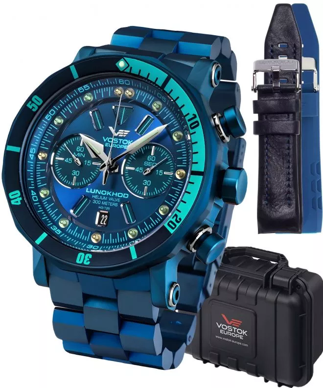 Zegarek męski Vostok Europe Lunokhod Limited Edition + pasek Vostok 6S21-620E278-46418