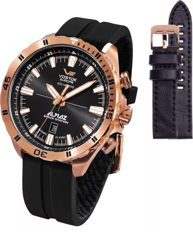 Zegarek męski Vostok Almaz Space Station Automatic + pasek Vostok NH35A-320B259-7372
