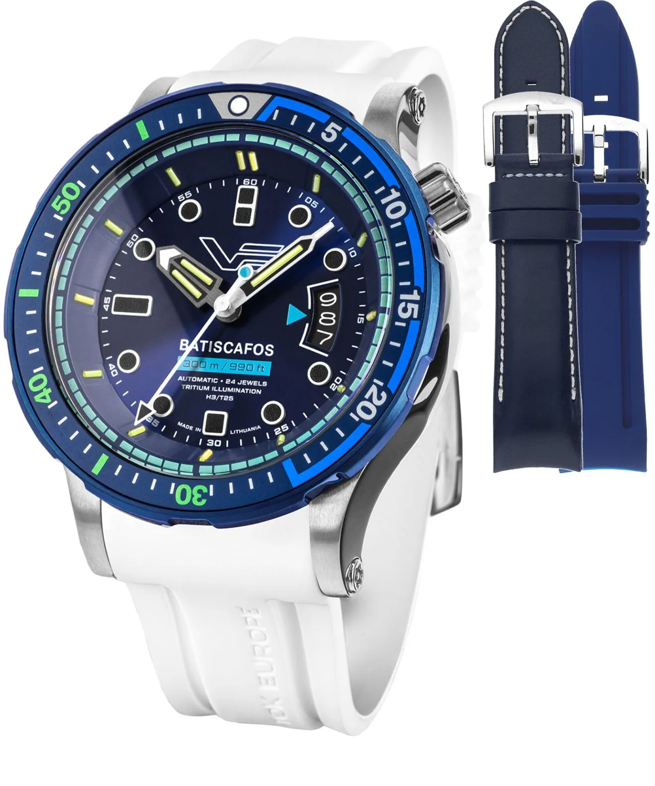 Zegarek męski Vostok Europe Batiscafos SET + 2 paski Vostok NH35A-511E768-36297