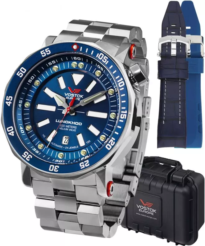 Zegarek męski Vostok Europe Lunokhod-2 Automatic Limited Edition + 2 paski Vostok NH35A-620A634-38376