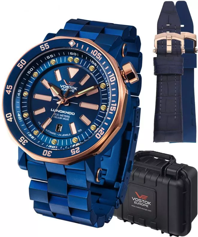 Zegarek męski Vostok Europe Lunokhod-2 Automatic Limited Edition + 2 paski Vostok NH35A-620E632-38352