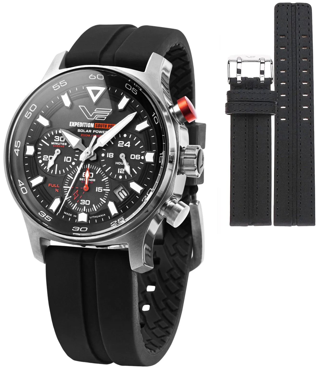 Zegarek męski Vostok Europe Expedition South Pole Solar Power Chronograph Limited Edition SET + pasek Vostok VR42-592A761-02940