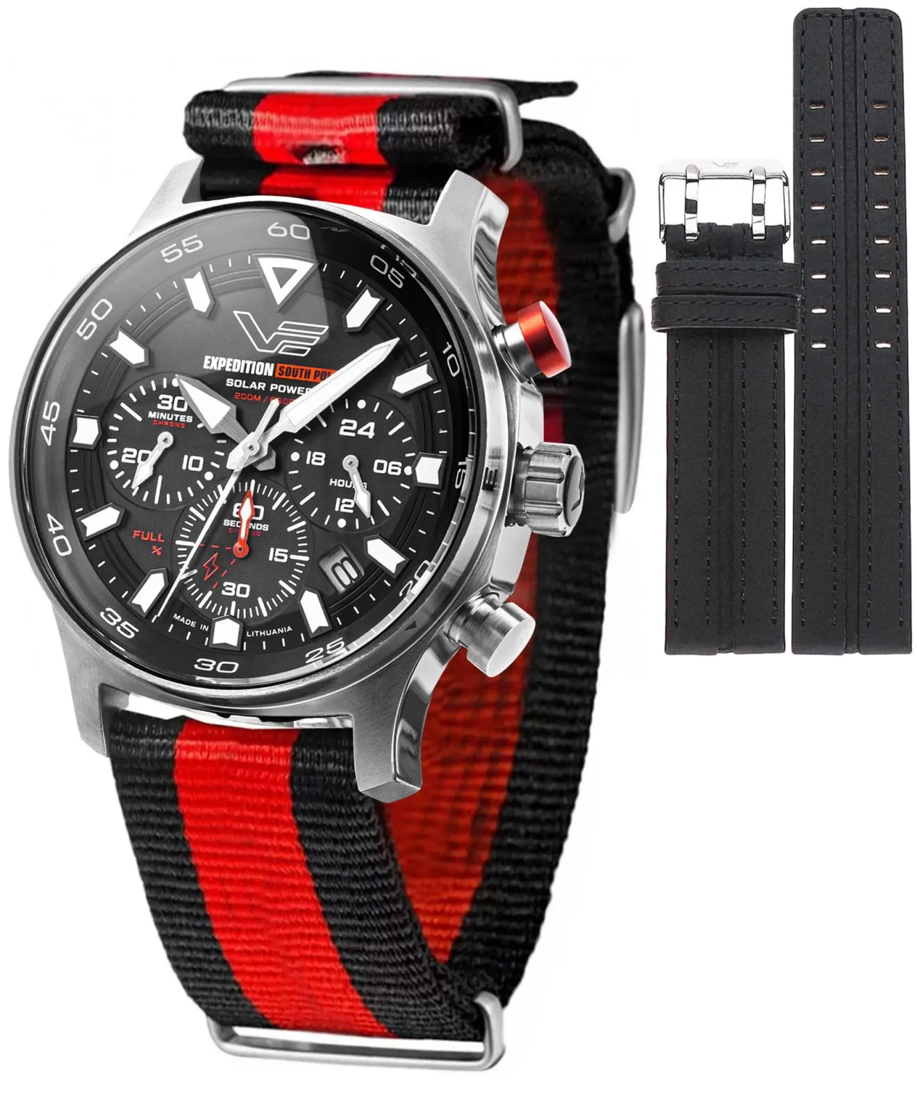 Zegarek męski Vostok Europe Expedition South Pole Solar Power Chronograph Limited Edition SET + pasek Vostok VR42-592A761-06894