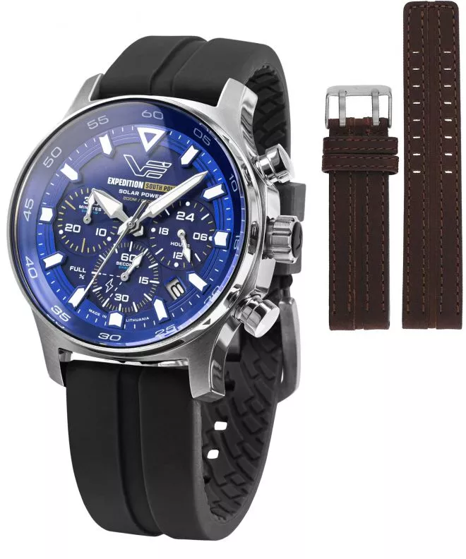 Zegarek męski Vostok Europe Expedition South Pole Solar Power Chronograph Limited Edition SET + pasek Vostok VR42-592A762-02940