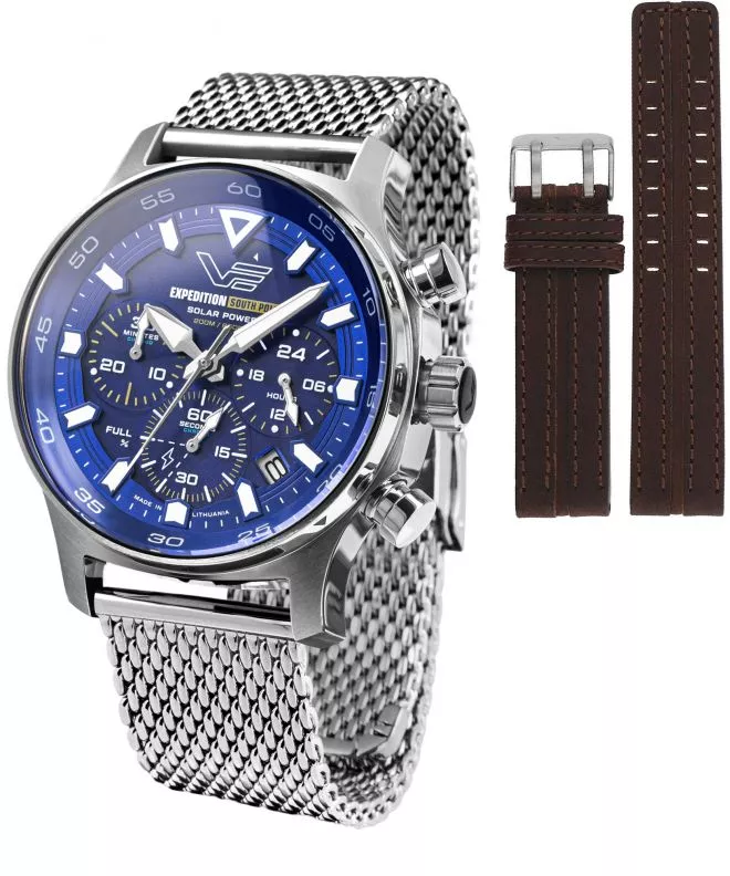 Zegarek męski Vostok Europe Expedition South Pole Solar Power Chronograph Limited Edition SET + pasek Vostok VR42-592A762-04432