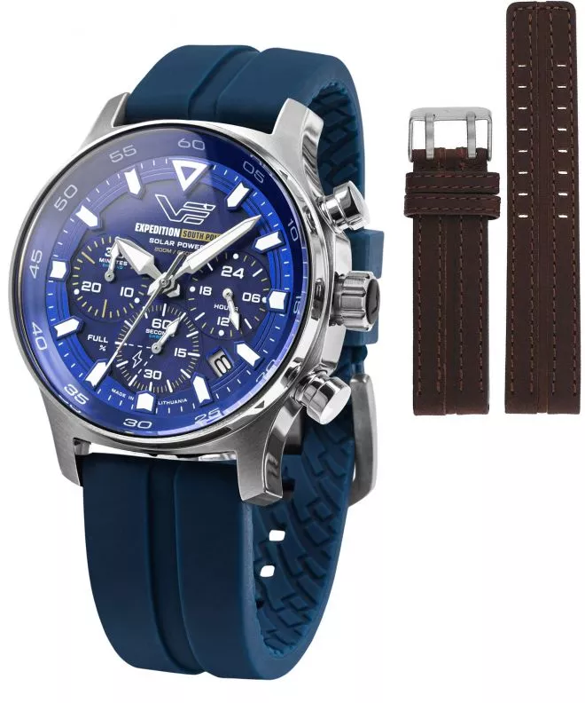 Zegarek męski Vostok Europe Expedition South Pole Solar Power Chronograph Limited Edition SET + pasek Vostok VR42-592A762-47132