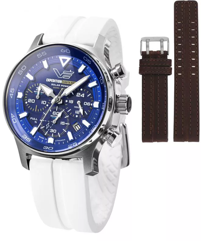 Zegarek męski Vostok Europe Expedition South Pole Solar Power Chronograph Limited Edition SET + pasek Vostok VR42-592A762-58718